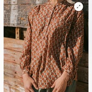 Umber & Ochre Aanya Tunic In Circles Boho Cotton Embroidered Women Small